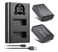 ENEGON Batterie pour LP-E12 (Pack de 2 1200mAh) et kit de Chargeur LCD compatibles avec Canon Rebel SL1, PowerShot SX70 HS, EOS M, EOS M10, EOS M50, EOS M100