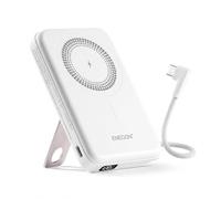 ENEGON Chargeur magnétique 10 000 sans fil, support en alliage de zinc 30 W maximum, charge rapide, câble et support USB-C intégré, pour iPhone 17/16/15/14/13/13 Pro/13 Pro Max/12/12 Pro et 12 Pro Max