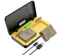 ENEGON EN-EL14 20W Chargeur Rapide à Double Batterie avec Rangement (2X 1680mAh) Compatible avec Nikon D3100, D3200, D3300, D3400, D3500, D5100, D5200, D5300, D5500, D5600, Affichage LCD