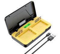 ENEGON EN-EL14 20W Chargeur Rapide Dual pour Stockage de Batterie, Compatible avec Nikon D3100, D3200, D3300, D3400, D3500, D5100, D5200, D5300, D5500, D5600, Coolpix P7000, P7100, DF, Affichage LCD