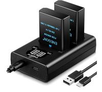 ENEGON 2x EN-EL14/EL14a Nikon Batterie de Rechange et Chargeur Double Intelligent LED USB pour Nikon D5600 D5100 D5200 D5300 D5500 D3100 D3200 D3300 D3400 D3500, Coolpix P7000 P7100 P7200 P7700, P7800