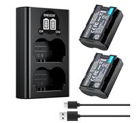ENEGON Kit Chargeur + Batteries NP-W235 - Double Baie de Chargement pour X-T5, X-T4, GFX100 II, GFX100S II, GFX 100S, GFX 50S II, GFX100RF, VG-XT4, X-H2S, X-H2 et X-S20 (2 Batteries 2600 mAh)
