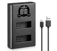 ENEGON LP-E12 Dual-USB-Ladegerät mit LCD-Display für Canon LP-E12 und Canon SX70 HS, Rebel SL1, EOS-M, EOS M2, EOS M10, EOS M50, EOS M100 Digitalkamera