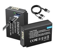 ENEGON LP-E17 Type C Batteries à Charge directe 1500 mAh pour Canon Rebel SL2, T6i, T6s, T7i, EOS R10, R8, RP, R50,R100, EOS M3, M5, M6, EOS 200D, 250D, 77D, 750D, 760D, 800D, 8000D, Kiss X8i, RP