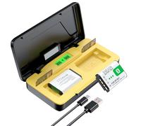 ENEGON NP-BX1 Batterie (2 X 1380mAh) + Chargeur LCD avec Stockage (SD) pour Sony NP-BX1 et ZV-1/ZV-1 II, DSC-RX100, DSC-RX100 VII/VI/V/IV/III/II/VA (M7-M2), HDR-CX405, FDR-X3000, HX300