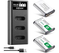 ENEGON NP-BX1 Lot de 3 Batteries 1300 mAh et Chargeur LCD pour Sony NP-BX1 et Sony ZV-1, Cyber-Shot DSC-RX100, DSC-RX100 II/III/M4/M5/M6/M7////VA, DSC-RX100M II, HDR-CX44