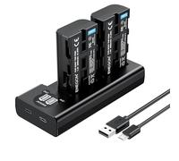 ENEGON NP-F550 Chargeur de Batterie Kit 2X 2900mAh Batterie de Remplacement LCD Type-C Câble USB Chargeur pour Sony NP F970/F960/F770/F750/F570/F550/F530/F330/CCD-SC55/TR917/TR910/TR818/TR716/TR516