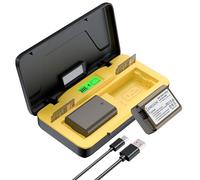 ENEGON NP-FW50 Chargeur Rapide Double Batterie 20W avec Stockage, Affichage LCD,Compatible avec Sony ZV-E10, A6000, A6500, A6300, A6400, A5000, A5100, A55, A7, A7II, A7RII, A7SII, A7S,A7R,A7R2,RX10