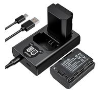 ENEGON NP-FZ100 Chargeur de Batterie Kit 2X 2280mAh Batterie de Remplacement avec Chargeur Double LCD de Type C pour Sony NP-FZ100, Sony a6600, a1, Alpha 9,A9,Alpha 9R,A9R,Alpha 9S,A7RIII,A7R3,a7 III