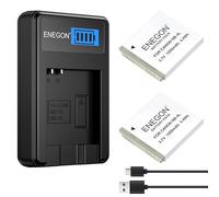 ENEGON Pack de 2 Batterie NB-4L da 1200mAh avec Chargeur, Câble USB-C et écran LCD, pour Canon IXUS 30, 40, 50, 55, 60, 65, 70, 75, 80, 100, 110, 120, 130 is, 115, 220, 230 et 255 HS