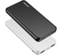 ENEGON Power Bank 10 000 mAh Pack de 2, Slim Small But Strong External Mobile Phone Batteries, USB C Input and Output Power Bank, Portable Charger with 3 Ports Compatible with iPhone 17/16/15, Samsung