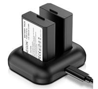 ENEGON Batterie de Rechange (2 pièces) et Chargeur Rapide Double pour Canon LP-E10 et Les appareils Photo Canon EOS Rebel T3, T5, T6, Kiss X50, X70, EOS 1100D, EOS 1200D,1300D, 2000D, 3000D, 4000D