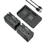 ENEGONPOW Pack de 2 Batteries NP-F970 8400mAh avec Chargeur LCD USB-C pour Sony NP-F970/F930/F950/F960/F980, Appareils DCR-VX2100/PD150/PD170, FDR-AX1, HDR-FX1/FX7/FX1000, HVR-Z1P/Z1U