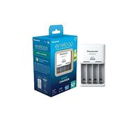Chargeur Panasonic eneloop Basic, pour 2 ou 4 Piles Ni-MH AA/AAA, avec 2 indicateurs LED et 6 Fonctions de sécurité
