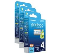 Eneloop Lot de 3 x 4 Piles Rechargeables Ni-MH Mignon AA 2000mAh