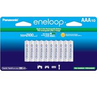 Eneloop Panasonic BK-4MCCA10FA Lot de 10 piles rechargeables Ni-MH AAA 2100 cycles
