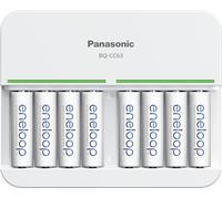 Eneloop Panasonic K-KJ63MCA8BA Batterie Rechargeable avancée 8 Positions Chargeur Rapide 5 Heures avec 8 voyants de Charge LED avec 8 Piles AA