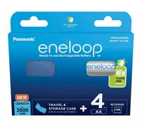 Sanyo Piles rechargeables AA HR6 Eneloop BK-3MCDEC 2000mAh + boîte de stockage