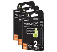 Eneloop Pro Lot de 3 x 2 Piles Rechargeables Mignon 2500mAh AA Ni-MH