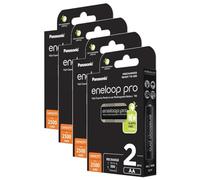 Eneloop Pro Lot de 4 x 2 Piles Rechargeables Mignon 2500mAh AA Ni-MH