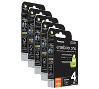 Eneloop Pro Lot de 5 x 4 Piles Rechargeables Mignon 2500mAh AA Ni-MH 1,2V