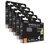Eneloop Pro Lot de 5 x 4 Piles Rechargeables NiMh AAA/HR03 930mAh + boîte de Rangement