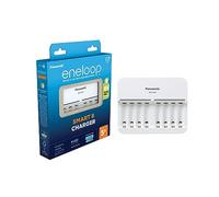 eneloop Smart 8 Chargeur, pour 1-8 Piles Rechargeables AA/AAA, 5h de Temps de Charge, 9 Fonctions de sécurité