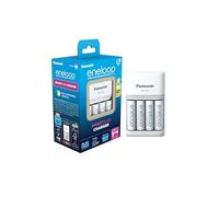 Chargeur de piles rondes NiMH avec accus Panasonic Smart & Quick BQ-CC55 +4x eneloop AA