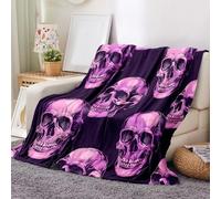 ENEN 3D Plaid Couverture Polaire Doux et Chaude - Couverture de Lit et Jeté de Canapé Flanelle Chambre Sofa,Halloween Plaid Ultra Douce et Duveteuse (Motif de crâne 4,180x220cm)