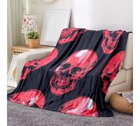 ENEN 3D Plaid Couverture Polaire Doux et Chaude - Couverture de Lit et Jeté de Canapé Flanelle Chambre Sofa,Halloween Plaid Ultra Douce et Duveteuse (Impression de crâne 2,160x200cm)