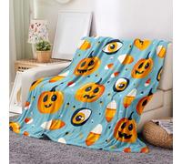 ENEN 3D Plaid Couverture Polaire Doux et Chaude - Couverture de Lit et Jeté de Canapé Flanelle Chambre Sofa,Citrouille d'halloween Plaid Ultra Douce et Duveteuse (Citrouille,160x200cm)