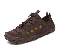 ENEN Barefoot Shoes Respirant Séchage Rapide, Chaussures Aquatiques Homme Femme 36-47 EU, Chaussures Pieds Nus avec Creux, Chaussette Piscine Antidérapant (Marron,39)