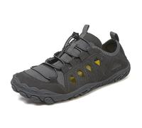 ENEN Barefoot Shoes Respirant Séchage Rapide, Chaussures Aquatiques Homme Femme 36-47 EU, Chaussures Pieds Nus avec Creux, Chaussette Piscine Antidérapant (Gris Foncé,37)