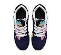 ENEN Baskets Homme Femme 36-46 Imprimé Multicolore (Rose Vert,44)