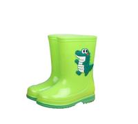 ENEN Botte de Pluie Enfant pour Garçon Fille Taille 27-34, Bottes Enfant Fille Garçon Imperméable Antidérapant Chaussures de Pluie pour Maternelle l'École Extérieur, Dinosaure (Vert,30)