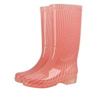 ENEN Bottes de Pluie pour Femme Homme 35-46 Mollet Large, Bottes Caoutchouc Pluie Adulte Imperméables Confortable avec Semelle Antidérapantes pour un usage Quotidien (Grille rose,40)