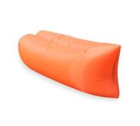 ENEN Canapé Gonflable Portable, Air Sofa Gonflable Couleur Unie Inflatable Sofa Imperméable Anti-Fuite Canapé Air Lounger pour Voyage Camping Piscine Fête de Plage Jardin (Orange,Taille Unique)