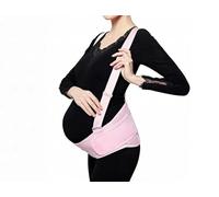 ENEN Ceinture de Grossesse Respirante, Ceinture de Maternité Confortable Réglable, Ceintures de Soutien de Hrossesse Abdominal et Dorsal, pour Tous Les Trimestres (rose,L)