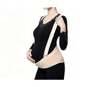 ENEN Ceinture de Grossesse Respirante, Ceinture de Maternité Confortable Réglable, Ceintures de Soutien de Hrossesse Abdominal et Dorsal, pour Tous Les Trimestres (Couleur de Peau,M)