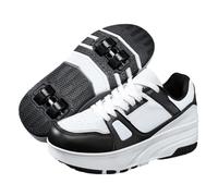 ENEN Chaussure a Roulette Mode Fille, Chaussures a roulettes Retractable Garçons, Basket Roulette Enfant, Roller 4 Roues Déformable Adolescents pour Intérieur Extérieur Style de Rue