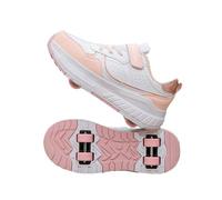 ENEN Chaussure a Roulette Mode Fille, Style de Rue Chaussures a roulettes Retractable Garçons, Basket Roulette Enfant, Roller 4 Roues Déformable Adolescents pour Intérieur Extérieur