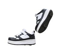 ENEN Chaussure a Roulette Mode Fille, Style de Rue Chaussures a roulettes Retractable Garçons, Basket Roulette Enfant, Roller 4 Roues Déformable Adolescents pour Intérieur Extérieur