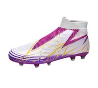 ENEN Crampon Foot Enfant Hautes, Crampons Foot Mixte Enfant Antidérapant, Jeunesse Spike Formation Respirantes, Chaussures de Sport Profession pour Pelouses Formation