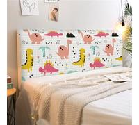 ENEN Enfants Housse de Tête de Lit Extensible, Couverture de Tête de Lit Anti-Poussière Stretch Doux Protecteur pour Tête de Lit pour Lits Simples Doubles King Size (Dinosaure,150cm)