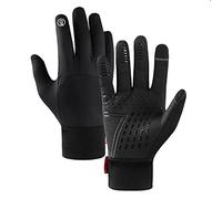 ENEN Gants d'hiver pour Hommes Femmes, Gants de Course Chauds Ecran Tactile Imperméable Coupe-Vent Gants Velo VTT pour la randonnée, la Neige, la Conduite, Le Cyclisme (M,Noir)