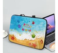 ENEN Impression de Plage Sacoche pour Ordinateur Portable Porte-Documents Sacs À Main, Sac D'ordinateur Portable pour 13 "15.6" Ordinateur Portable Sac de Travail (12 Pouce,Coquille)