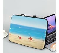 ENEN Impression de Plage Sacoche pour Ordinateur Portable Porte-Documents Sacs À Main, Sac D'ordinateur Portable pour 13 "15.6" Ordinateur Portable Sac de Travail (12 Pouce,Plage)