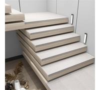 ENEN Marchettes d'Escalier Adhesive, Tapis Marchettes d'Escalier Antidérapant Autocollante Moquette de Marches pour Personnes âgées, Enfants et Chiens (30x120cm,Gris Clair)