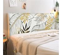 ENEN Mode Universelle Housse de Tête de Lit Extensible Couverture de Tête de Lit Anti-Poussière Protecteur Antipoussière pour Lits Simples Doubles King Size (180cm,Feuille d'or)