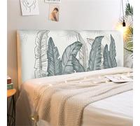 ENEN Mode Universelle Housse de Tête de Lit Extensible Couverture de Tête de Lit Anti-Poussière Protecteur Antipoussière pour Lits Simples Doubles King Size (160cm,Feuilles de Banane)